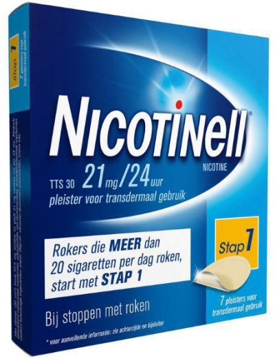 Nicotinell nicotinepleister tts30 21 mg 7st  drogist