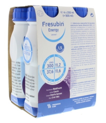 Fresubin energy drink cassis 200 ml 4x200  drogist
