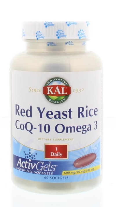 Kal red yeast rice q10 omega 60st  drogist