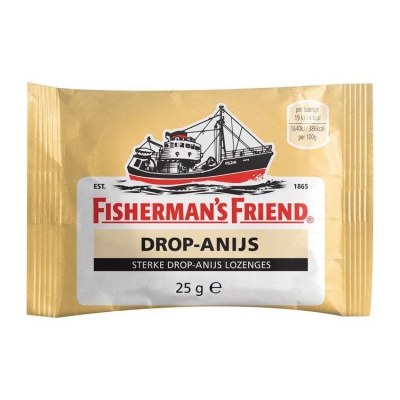 Foto van Fishermansfriend snoep strong drop anijs geel 24 x 1st via drogist