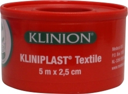 Klinion kliniplast textile 5mx2,5cm 1st  drogist