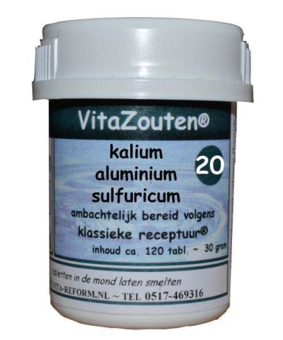 Vita reform van der snoek kalium aluminium sulfaat celzout 20/6 120tab  drogist