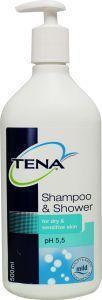 Foto van Tena shampoo & shower 500ml via drogist