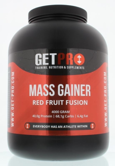 Foto van Getpro mass gainer red fruit fusion 4000g via drogist