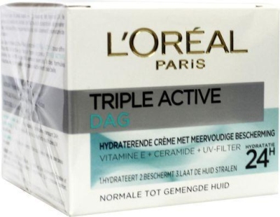 L'oréal paris dagcreme triple active normale/gemengde huid 50ml  drogist