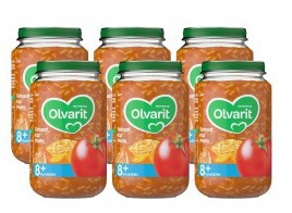 Foto van Olvarit 8m09 tomaat ham macaroni 6 x 200g via drogist