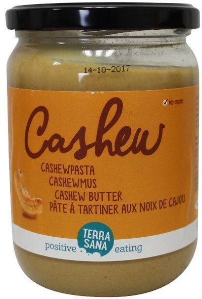 Terrasana cashewnotenpasta zonder zout 500g  drogist