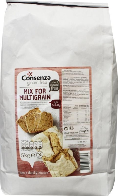 Foto van Consenza meel voor luxe meergranenbrood 5000g via drogist