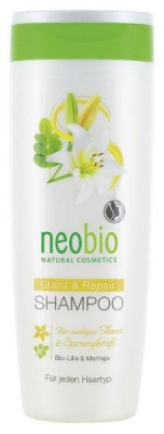 Foto van Neobio shampoo glans & repair 250ml via drogist