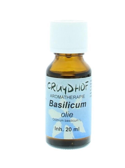 Foto van Cruydhof basilicum olie vietnam 20ml via drogist