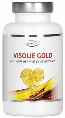 Foto van Nutrivian visolie gold 1000 mg epa/dha 120ca via drogist