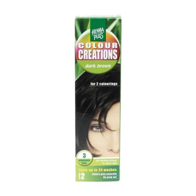 Foto van Hennaplus kleurshampoo colour creations 2 dark brown 60ml via drogist