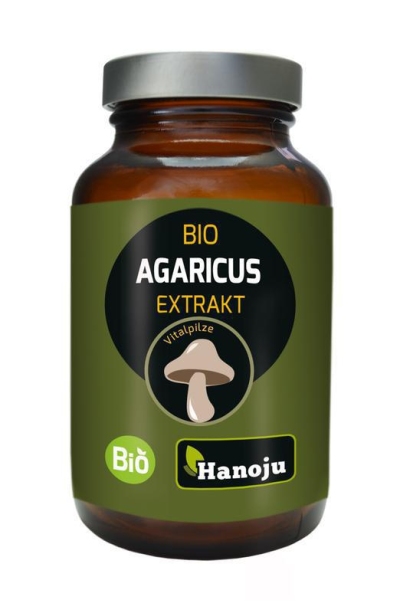Foto van Hanoju bio agaricus paddenstoelen extract 90vc via drogist