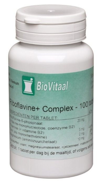 Foto van Biovitaal riboflavine+ complex 100tb via drogist