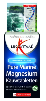 Lucovitaal pure marine magnesium kauwtabletten 30ktb  drogist