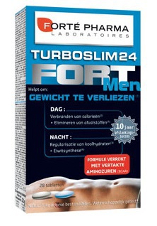 Foto van Forte pharma turboslim 24+ forte men 28tab via drogist