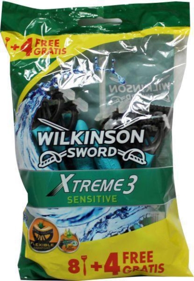 Wilkinson xtreme iii sensitive wegwerpmesjes 8+4st  drogist
