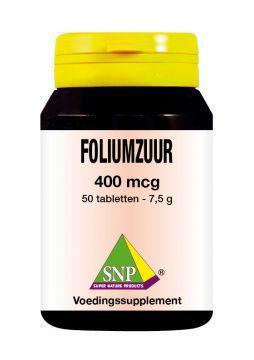 Foto van Snp foliumzuur 400 mcg 50tb via drogist