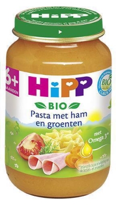 Foto van Hipp pasta met ham en groenten 6m 190g via drogist
