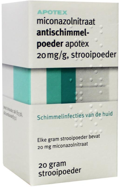 Foto van Apotex miconazol 20 mg/g poeder 20g via drogist