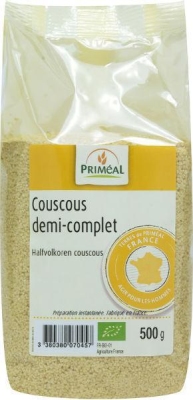 Foto van Primeal couscous halfvolkoren 500g via drogist