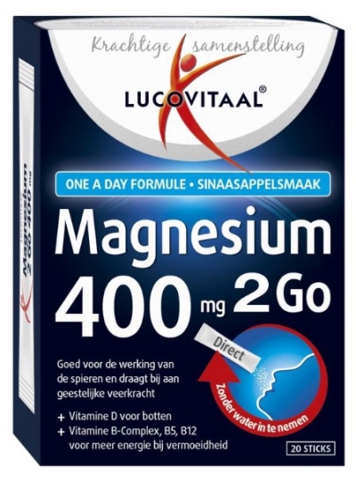 Foto van Lucovitaal magnesium 400mg 2go 20st via drogist