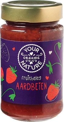 Your organic nat fruitbeleg aardbeien 250g  drogist