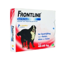 Frontline spot on 3 +1 hond xl 40-60 kg vlo en teek 4st  drogist