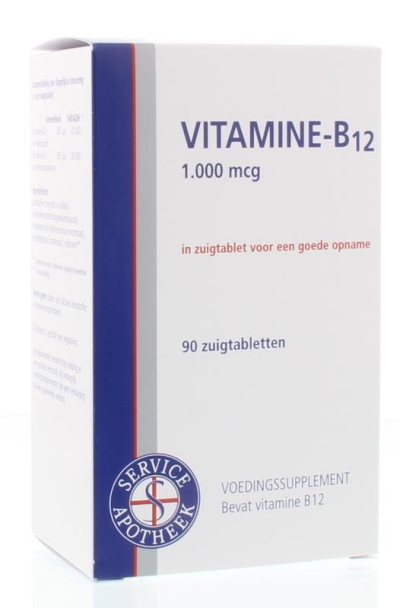 Foto van Service apotheek service ap vit b12 1000mcg 90zt via drogist