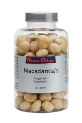 Foto van Nova vitae macadamia ongebrand raw 250g via drogist