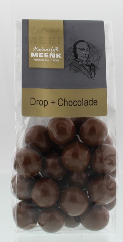 Foto van Meenk drop chocolade 150g via drogist