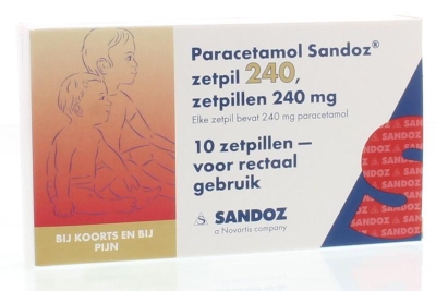 Sandoz paracetamol 240 mg 10zp  drogist