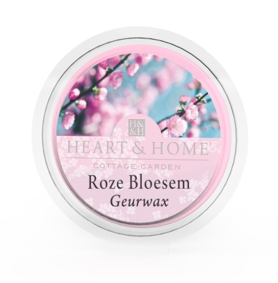 Foto van Heart & home geurwax - roze bloesem 1st via drogist