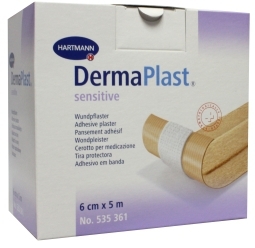 Dermaplast sensitive wondpleister 5m x 6cm 5mx6cm  drogist
