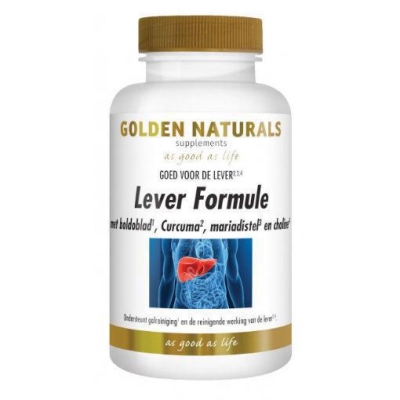 Golden naturals leverschoon+ detox 2 3 4 60caps  drogist