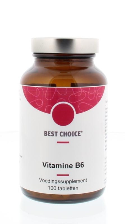 Foto van Best choice vitamine b6 100 mg pyridoxine 100tab via drogist