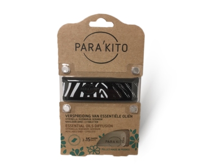 Foto van Parakito armband design zwart met 2 tabletten 1st via drogist