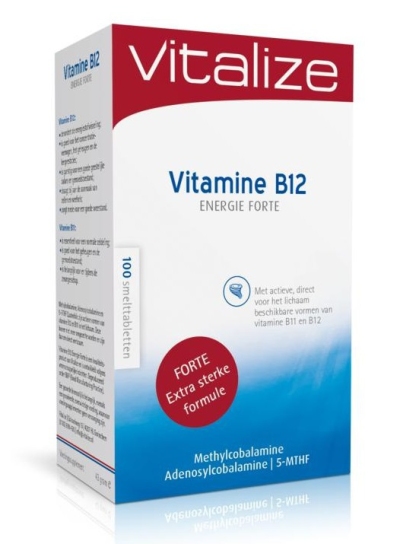 Foto van Vitalize products vitamine b12 energie forte 100tb via drogist