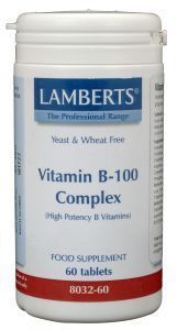 Foto van Lamberts vitamine b100 complex 60tab via drogist