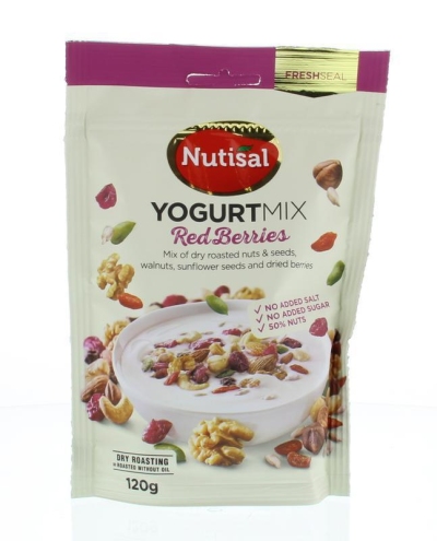 Foto van Nutisal yoghurt mix rode bessen 10 x 120g via drogist