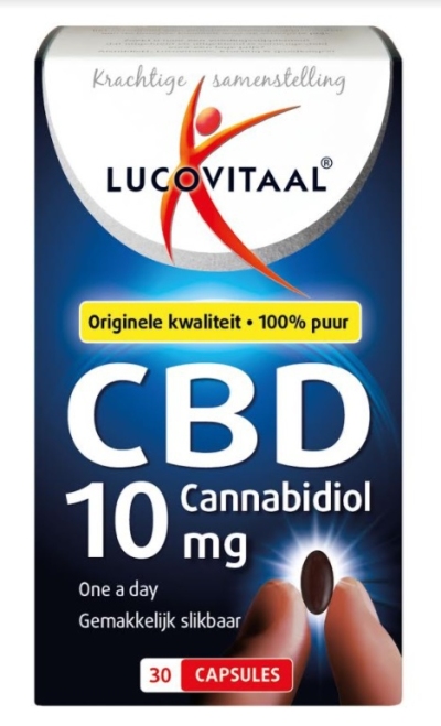 Foto van Lucovitaal cbd cannabidiol 10mg 30 capsules via drogist