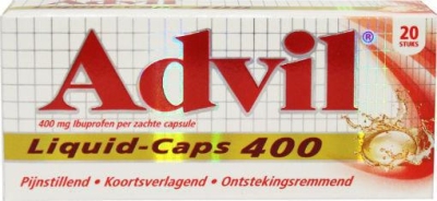 Foto van Advil liquid 400mg # 20cap via drogist