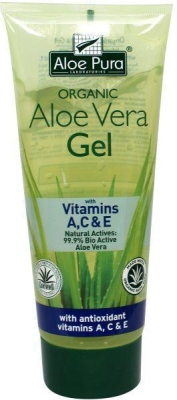 Foto van Aloe pura aloe vera gel organic vitamine e 200ml via drogist