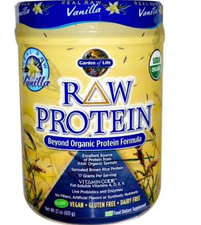 Foto van Garden of life raw organic protein vanilla 624g via drogist