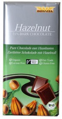 Foto van Bonvita pure chocolade hazelnoot bio 100 gram via drogist