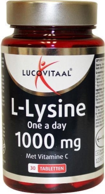 Foto van Lucovitaal l-lysine 1000 mg 30tab via drogist