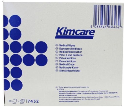 Foto van Kimcare medical wipes 12 x 22 cm 80st via drogist