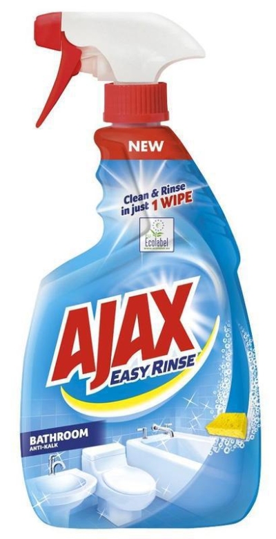 Foto van Ajax badkamer spray anti kalk 750ml via drogist