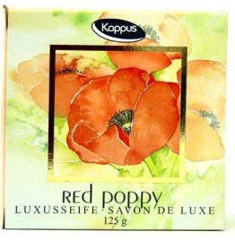 Foto van Kappus zeep red poppy luxe 125 gram via drogist