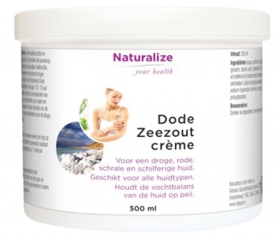 Foto van Naturalize dode zeezout crème 500ml via drogist